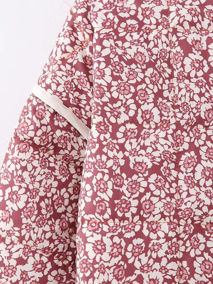 Leichte wattierte Damenjacke mit Blumenmuster - Cassidy