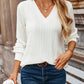 Damen Winter Sweatshirt | V-Ausschnitt