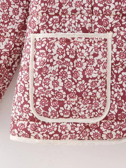 Leichte wattierte Damenjacke mit Blumenmuster - Cassidy