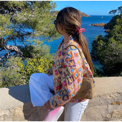 Bunte Steppjacke - Sanria