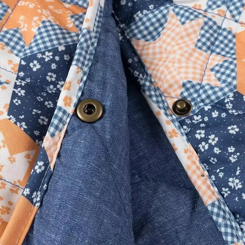 Blaue Wende-Steppjacke - Josefine