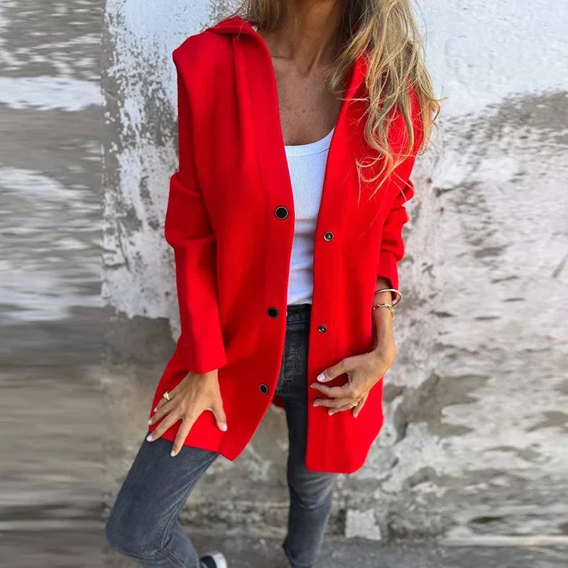 Graue Kapuzenjacke mit Taschen - Ella