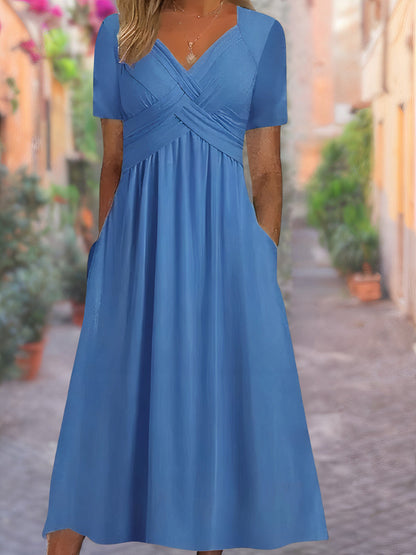 Stella - Sommerkleid mit V-Ausschnitt