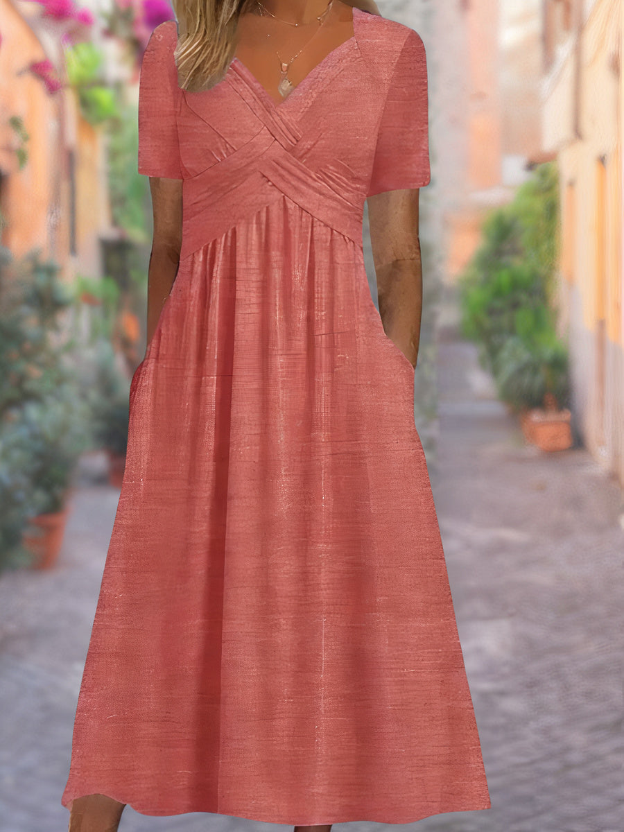 Stella - Sommerkleid mit V-Ausschnitt