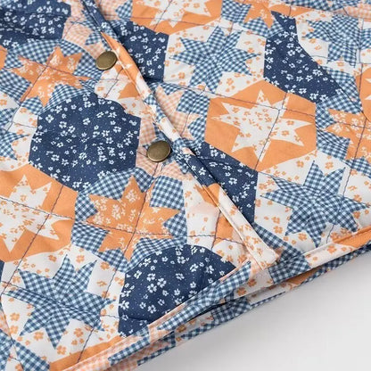 Blaue Wende-Steppjacke - Josefine