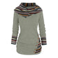 Damen Ethno-Stil Winter-Sweatshirt | Mit Kapuze