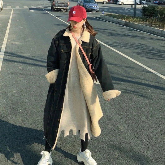 Lange gefütterte Jacke für Damen – Adelheid