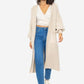 Kaida - Lange Gestrickte Damen Strickjacke