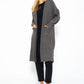 Kaida - Lange Gestrickte Damen Strickjacke