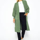Kaida - Lange Gestrickte Damen Strickjacke