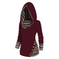 Damen Ethno-Stil Winter-Sweatshirt | Mit Kapuze