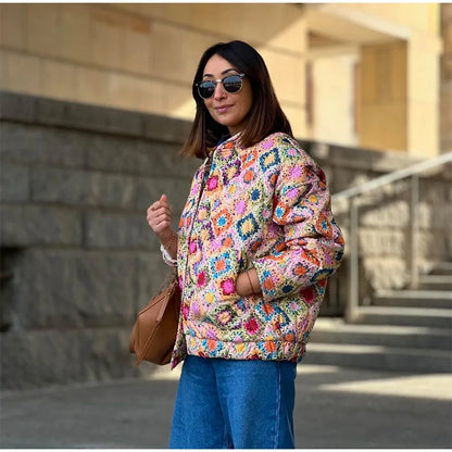 Bunte Steppjacke - Sanria