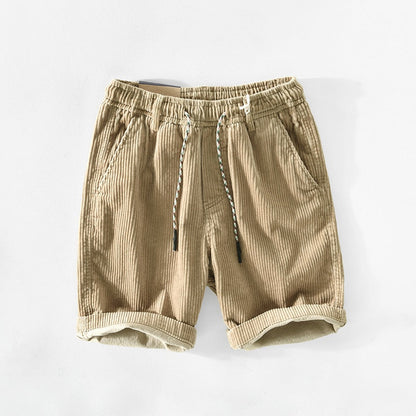 Eli - Khakifarbene Cord-Shorts