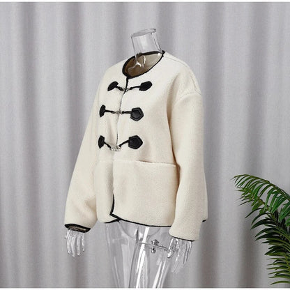 Avalon - Eleganter Wollmix-Mantel mit Knebelverschlüssen