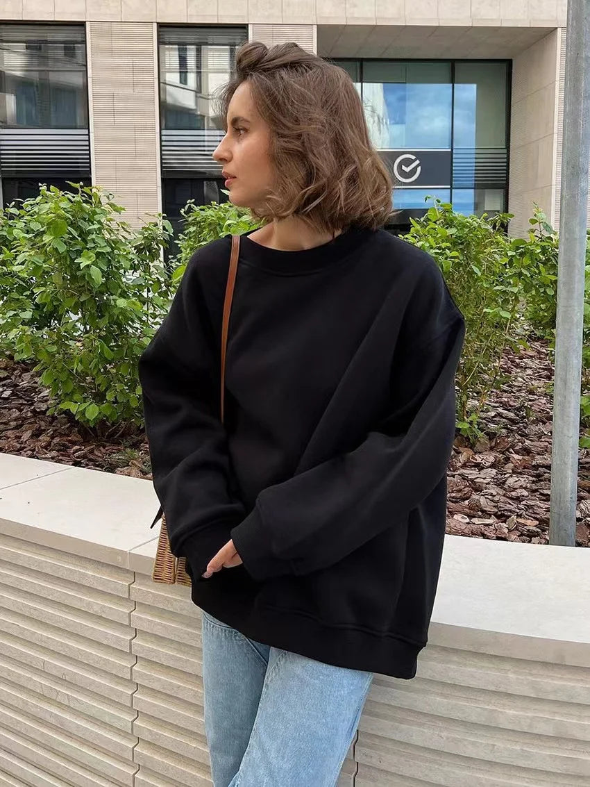 Dunkelgrauer Oversize Pullover - Luisa