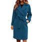 Langer Trenchcoat Wintermantel mit Knopfleiste in bunten Farben - Hailey