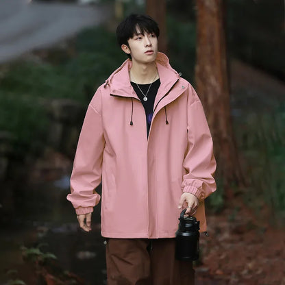 Herren-Skijacke mit Kapuze | Übergröß