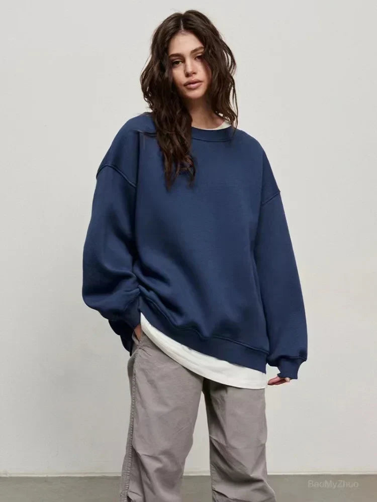 Dunkelgrauer Oversize Pullover - Luisa