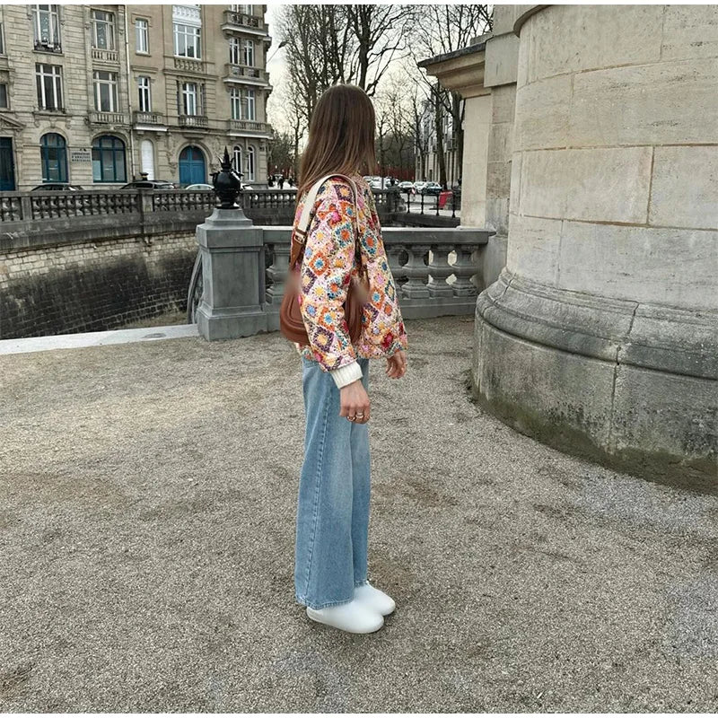 Bunte Steppjacke - Sanria