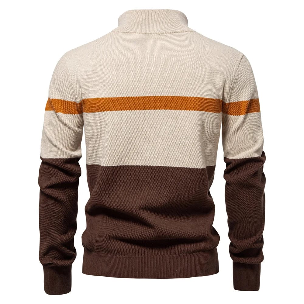 Khakifarbener Pullover für Herren – CozyClassic