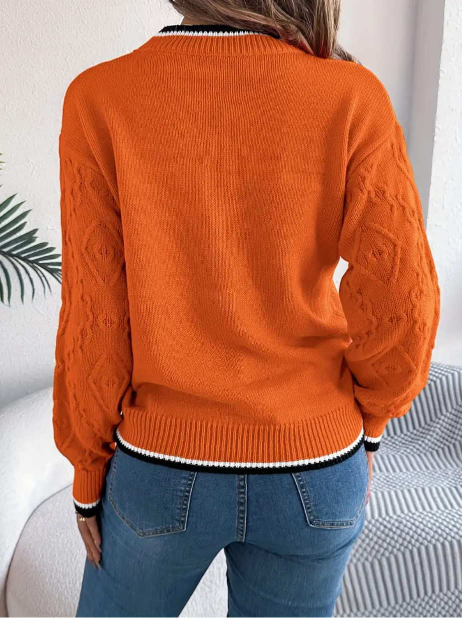 Strukturierter Pullover – Kühnes Selbstvertrauen mit ausdrucksvoller Eleganz