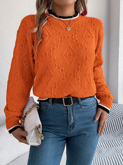 Strukturierter Pullover – Kühnes Selbstvertrauen mit ausdrucksvoller Eleganz