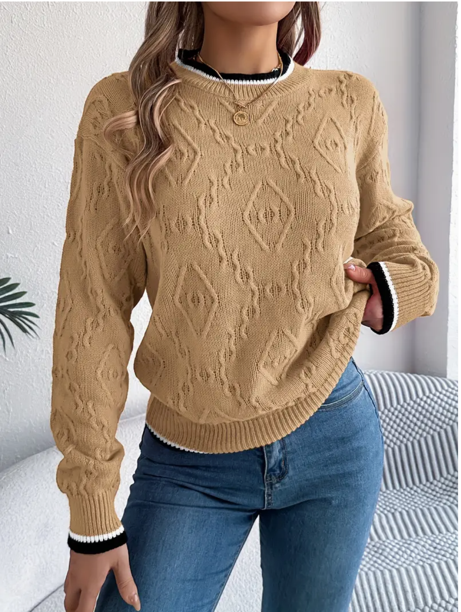 Strukturierter Pullover – Kühnes Selbstvertrauen mit ausdrucksvoller Eleganz
