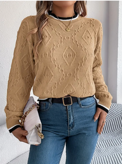 Strukturierter Pullover – Kühnes Selbstvertrauen mit ausdrucksvoller Eleganz