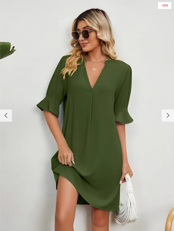 Amabel | Sommer Damen Kleid mit V-Ausschnitt