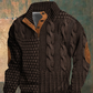 Casual Knopf-Cardigan Dunkelrot - Max