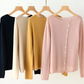 Gemütlicher Anthrazit-Cardigan mit Knöpfen – Mühelose Eleganz