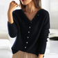 Gemütlicher Anthrazit-Cardigan mit Knöpfen – Mühelose Eleganz
