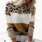 Leopard Muster Pullover Grau - Sophie