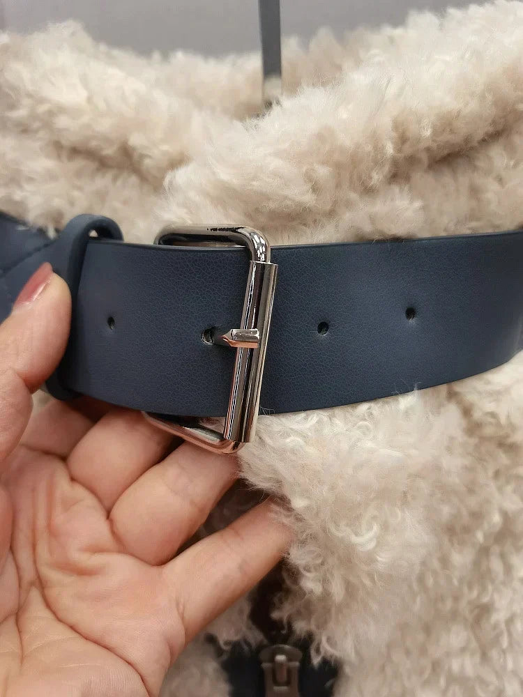 Damen Winterjacke mit Teddyfutter – Beige