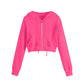 Kurzes Winter-Sweatshirt für Damen | Mit Kapuze