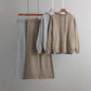 Oversize Strickanzug Khaki - Mila