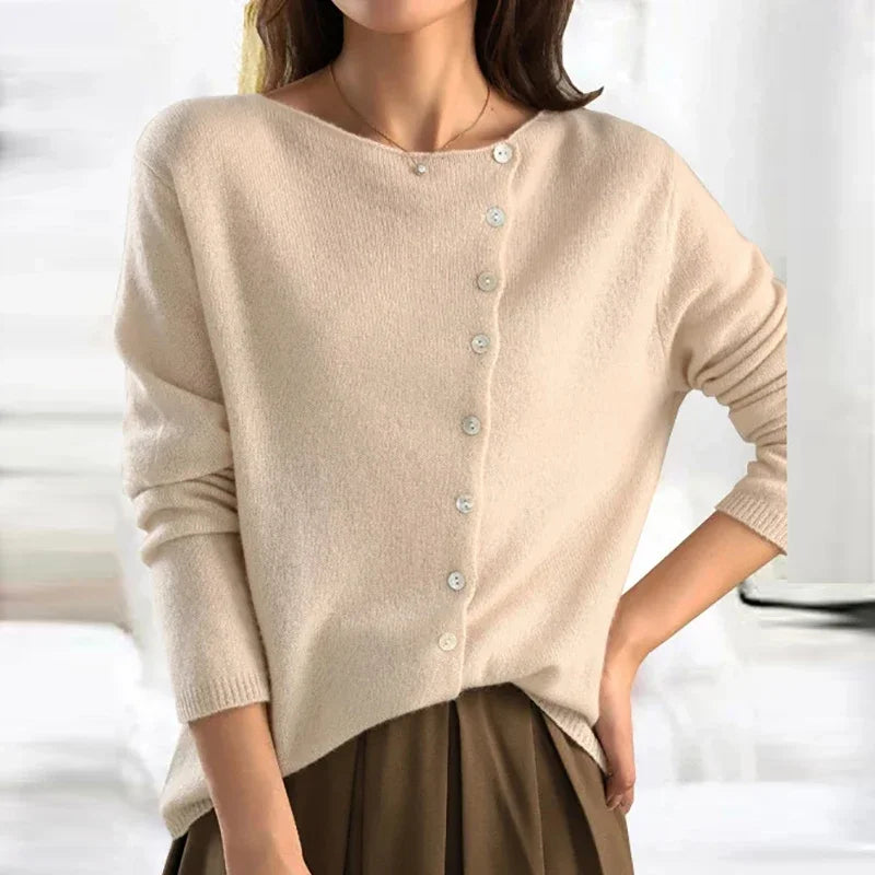 Dove - Stilvoller Pullover mit Trendiger Knopfleiste