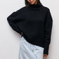 Madilyn | Women Lässige Rollkragen Pullover | Lang