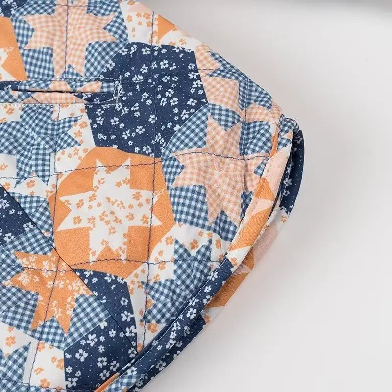 Blaue Wende-Steppjacke - Josefine