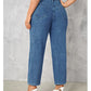 Schwarze High-Waist Jeans - Sophia