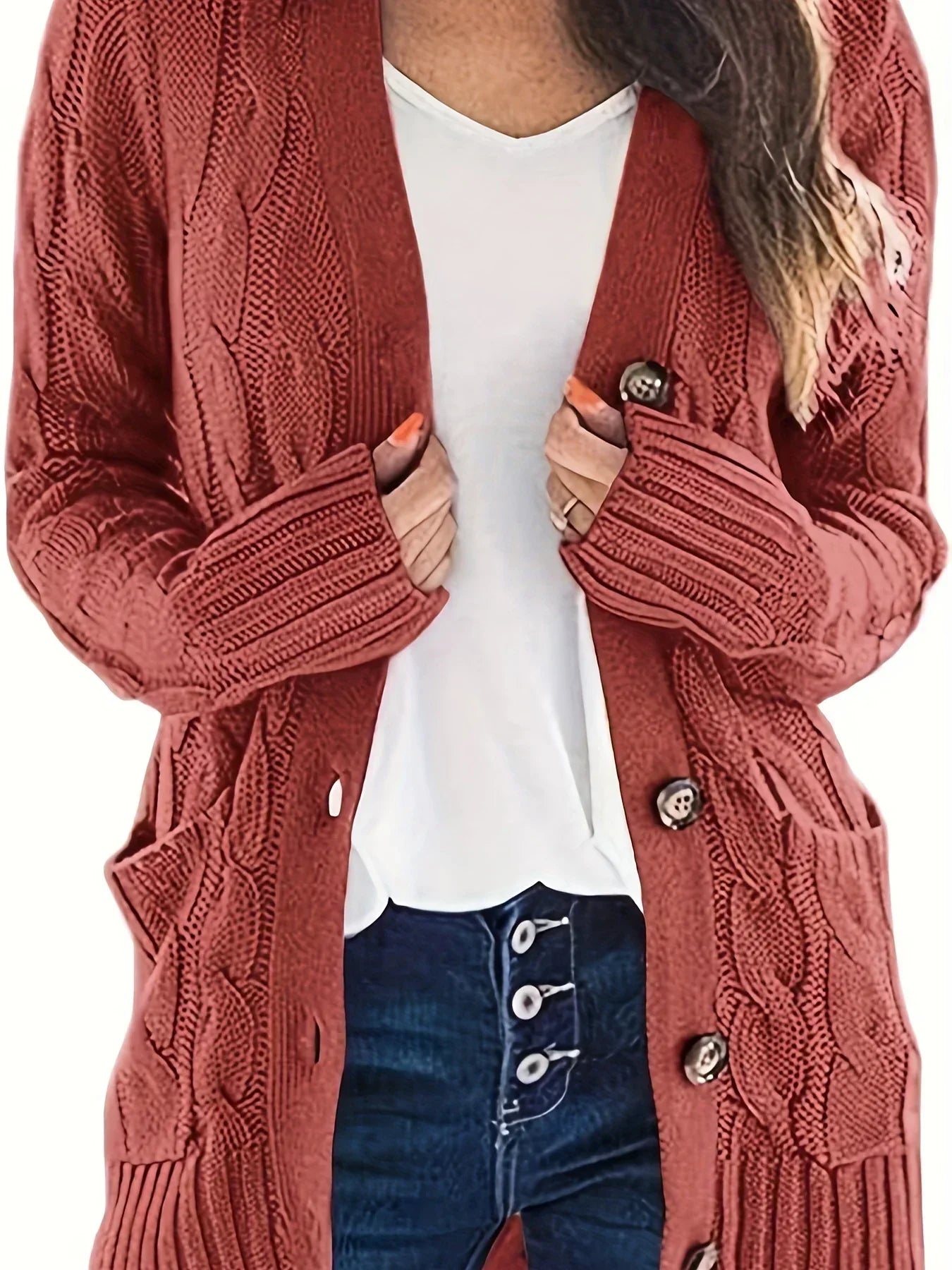 Gemütliche Strickjacke mit Knöpfen - Lili