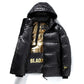 Herren Winter-Daunen Jacke mit Kapuze | Schwarz