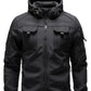 Mehreren Taschen Herren Softshell Jacke | Mit Kapuze