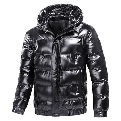 Stylische Herren Daunen Jacke mit Kapuze | Winter