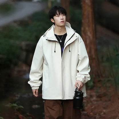 Herren-Skijacke mit Kapuze | Übergröß