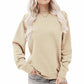 Damen Rundhalsausschnitt Winter-Sweatshirt | Langarm