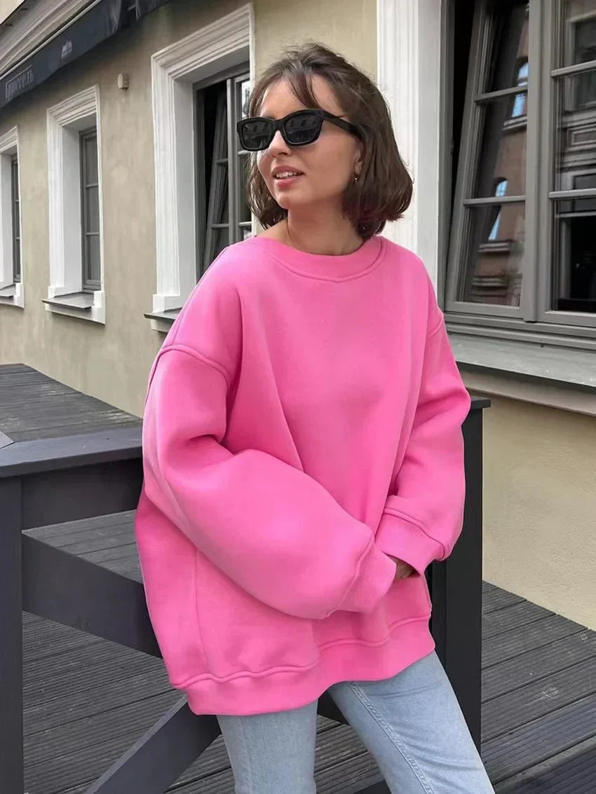 Dunkelgrauer Oversize Pullover - Luisa