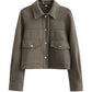 Emilia - Stylische schicke Wolljacke mit Knopfleiste für Damen