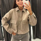 Emilia - Stylische schicke Wolljacke mit Knopfleiste für Damen