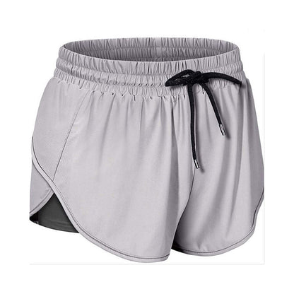 Sommer Zweilagige Trainingsshorts Mit Kordelzug